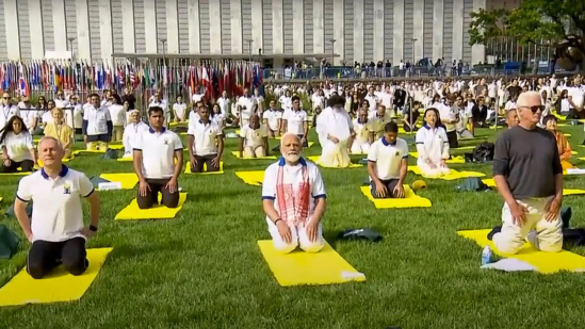 Yoga at the lawn of UN headquarters- 2023
