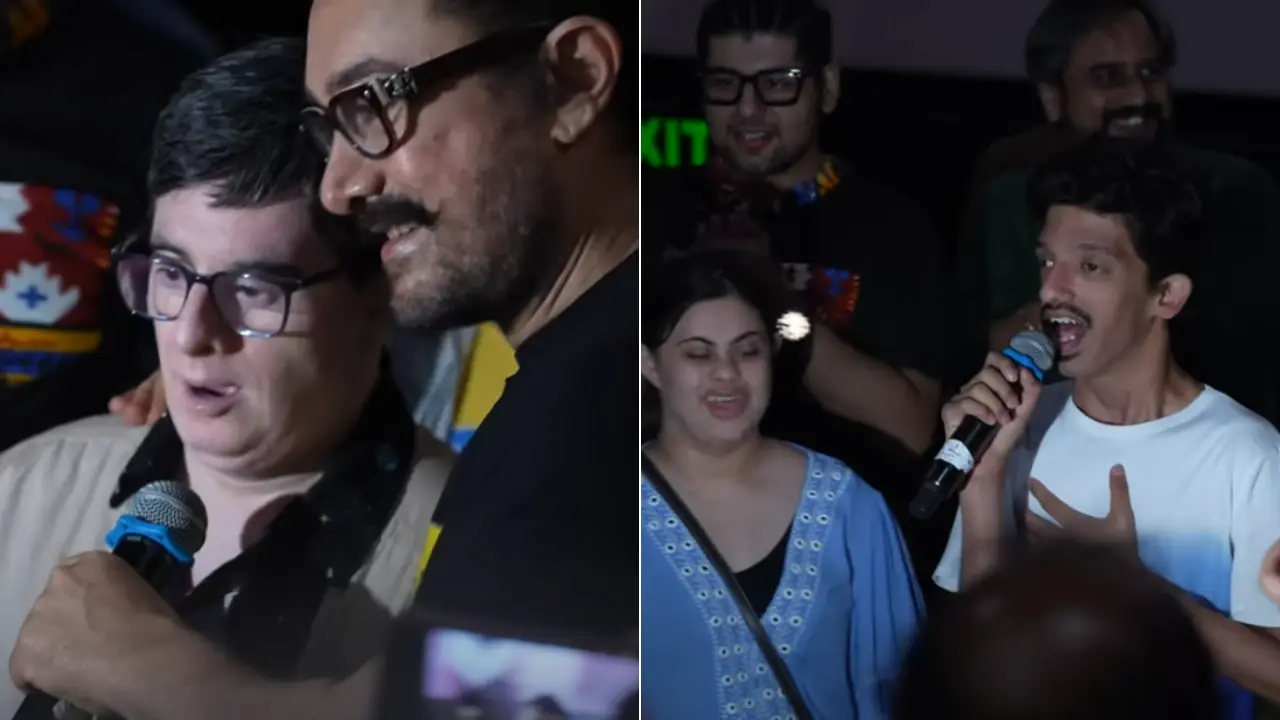 Aamir Khan introduces 'Sitaares' of Sitaare Zameen Par to audience during a special theatre visit, watch video