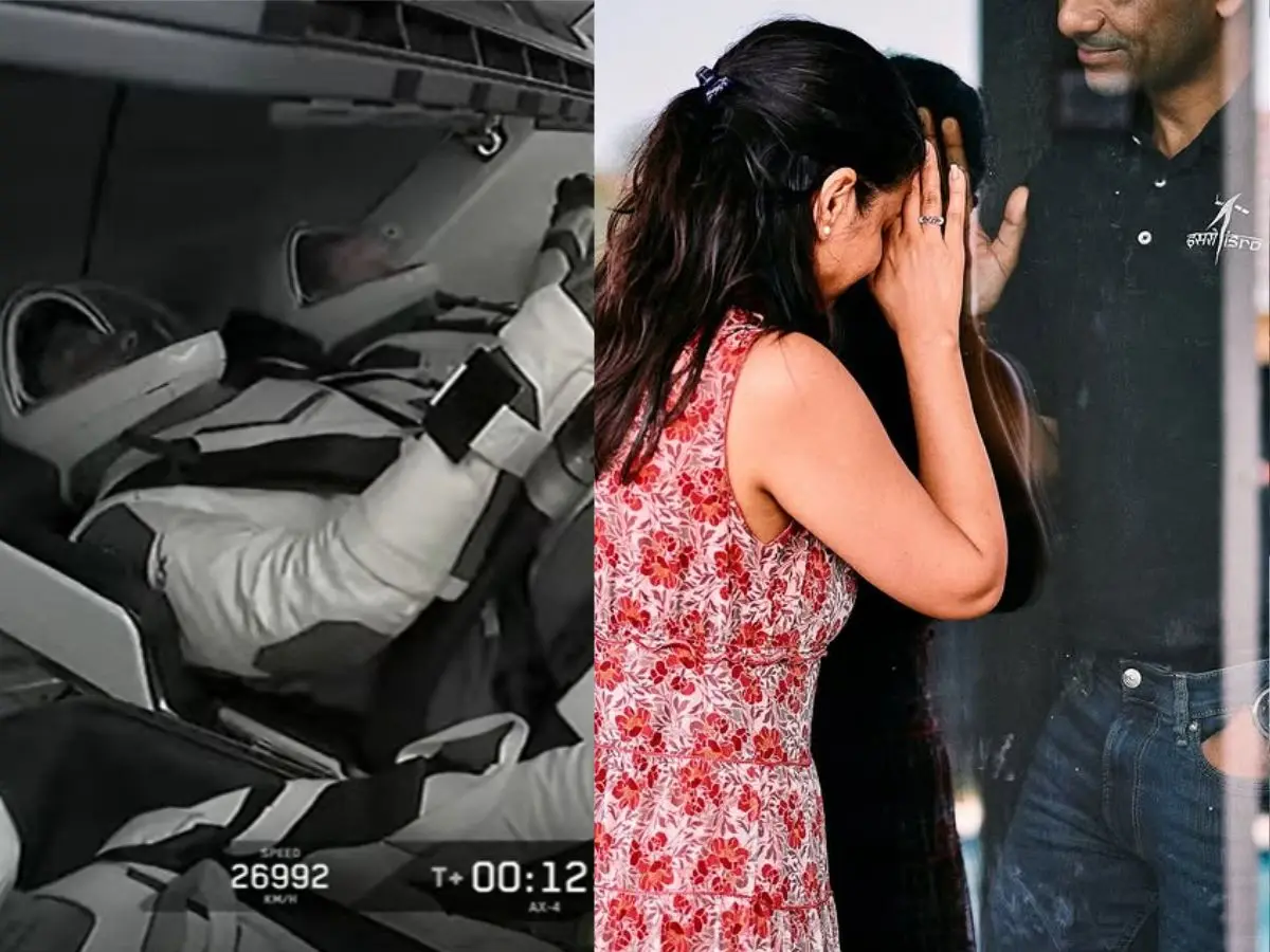 Shubhanshu Shukla’s touching farewell to wife before Axiom-4 mission to International Space Station Shubhanshu Shukla’s touching farewell to wife before Axiom-4 mission to International Space Station