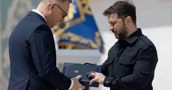 Zelensky Awards Duda Highest Honor During Kyiv Farewell Visit