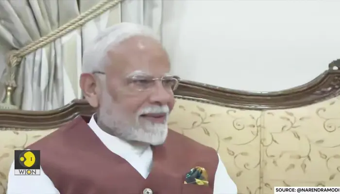Prime Minister Narendra Modi meets President John Mahama of Ghana