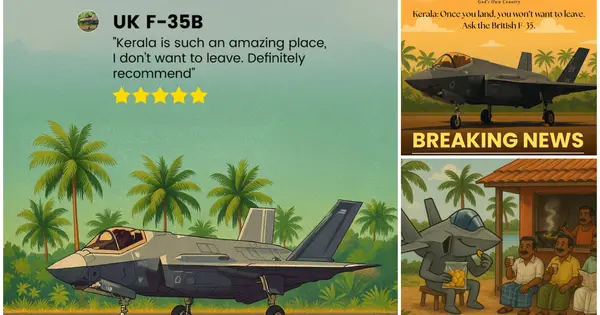 Grounded F-35 Jet Becomes Kerala Tourism Meme Sensation