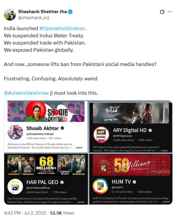 Pakistani celebrities' social media accounts banned again after # ...