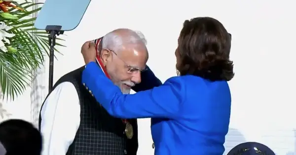 Premierminister Modi wurde mit der höchsten nationalen Auszeichnung ...