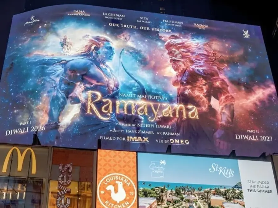 Ramayana: Ranbir Kapoor-Sai Pallavi-Yash starrer goes global! Poster lights up at NYC's Times Square after India launch