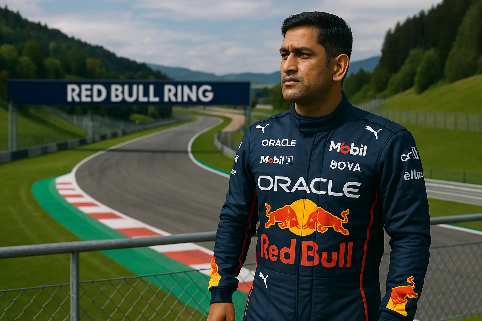 MS Dhoni as Redbull Driver