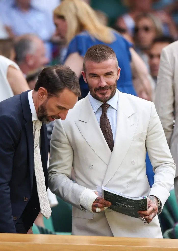David Beckham and Gareth Southgate