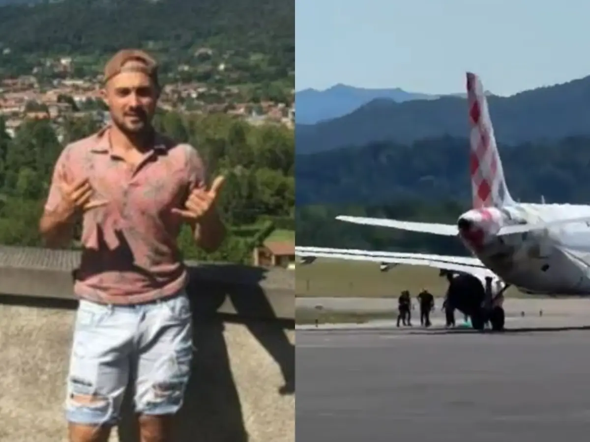 'Don't look out': Bloody scene unfolds at Milan airport after a man reportedly throws himself into plane engine