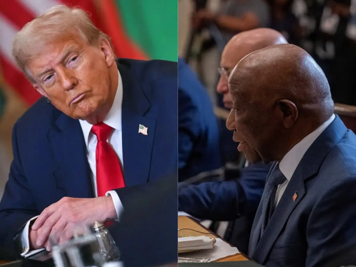 Where did you learn English? Trump marvelled at Liberia President ...