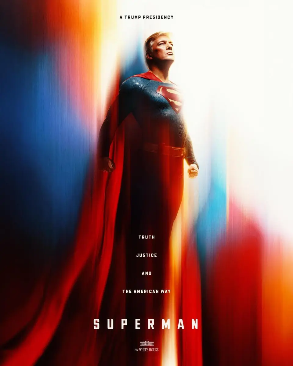 White House imagines Trump as Superman, this after director James Gunn called the character 'an immigrant'