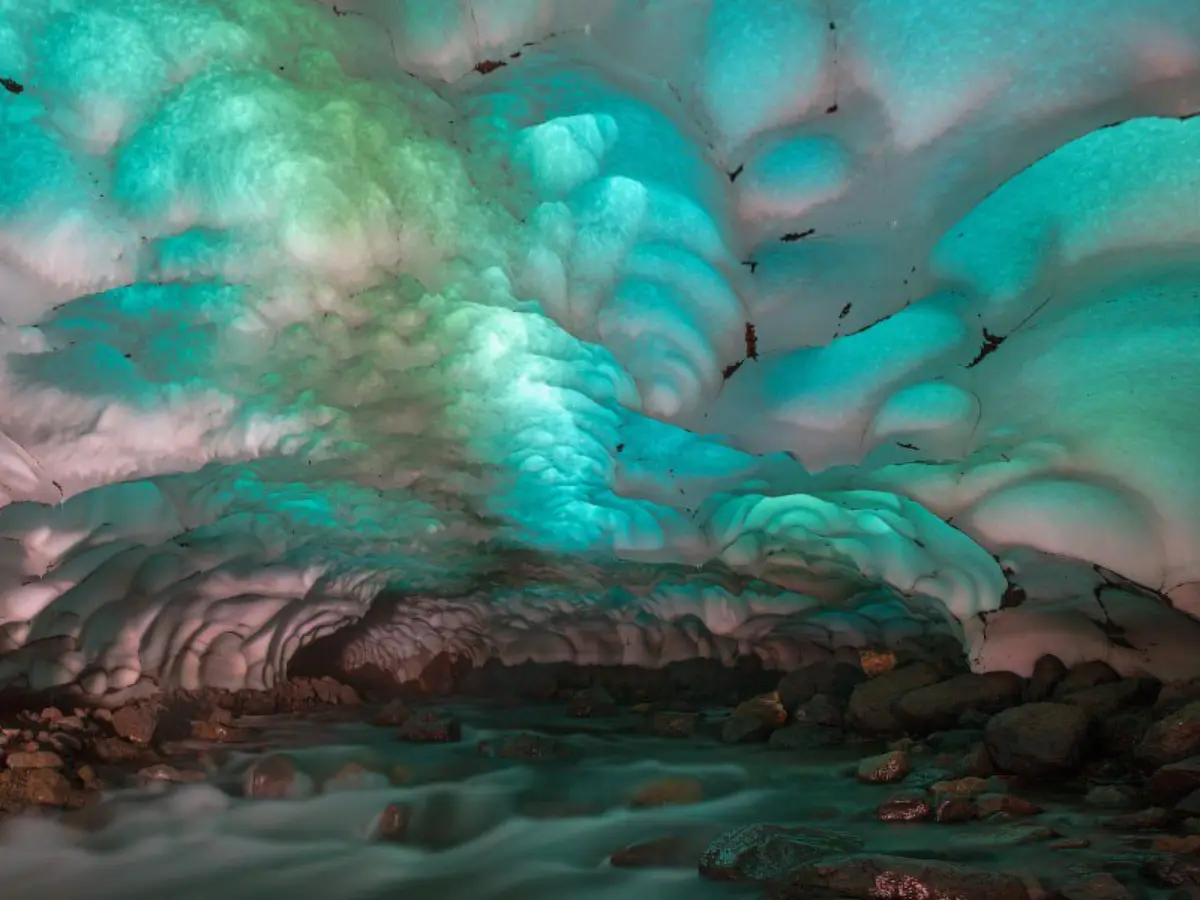 Ice Caves of Mutnovsky Volcano, Russia