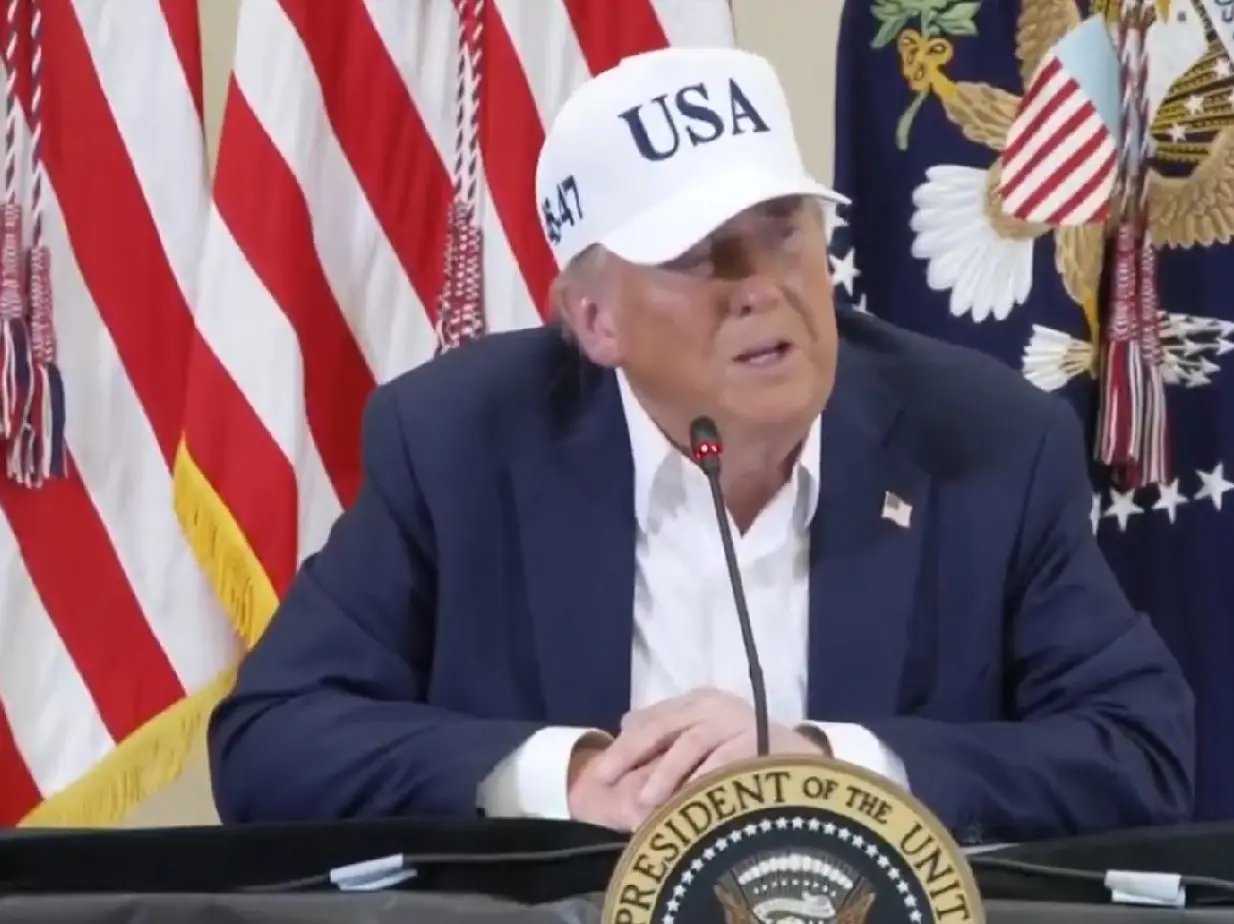 Trump expresses ‘anguish of entire nation’ after surveying Texas flood devastation