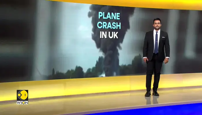 London plane crash: plume of smoke emanate as plane crashes, explodes into fireball