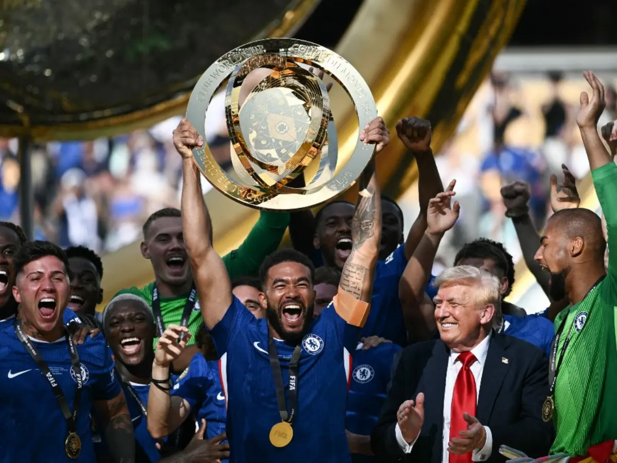 Watch: Did Donald Trump crash Chelsea's Club World Cup celebrations? FIFA president escorts US President backstage