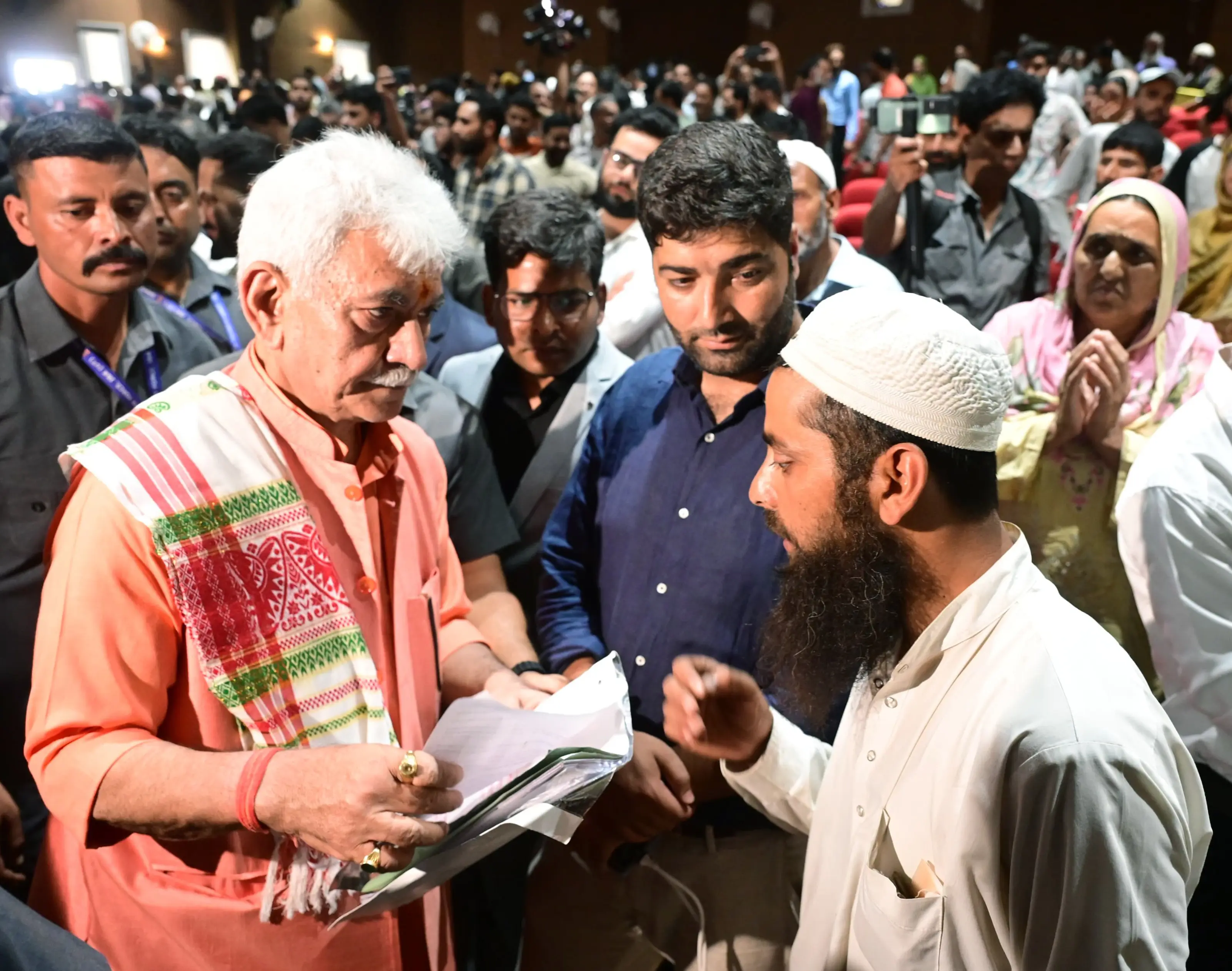 Kashmir LG Manoj Sinha starts outreach programme for terror victim families