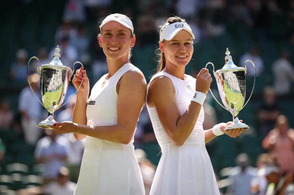 Women’s Doubles winners - Veronika Kudermetova and Elise Mertens