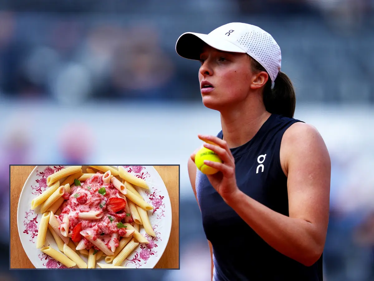 Iga Swiatek's strawberry pasta divides the internet. Step-by-step recipe here