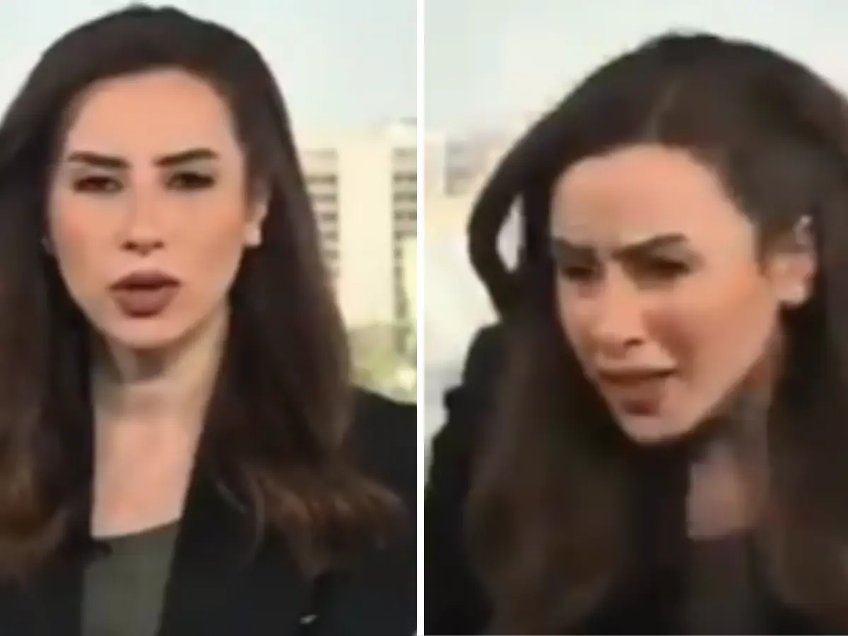 Israel bombs Syria: TV anchor runs for her life mid telecast as Israeli Army strikes Damascus - WATCH