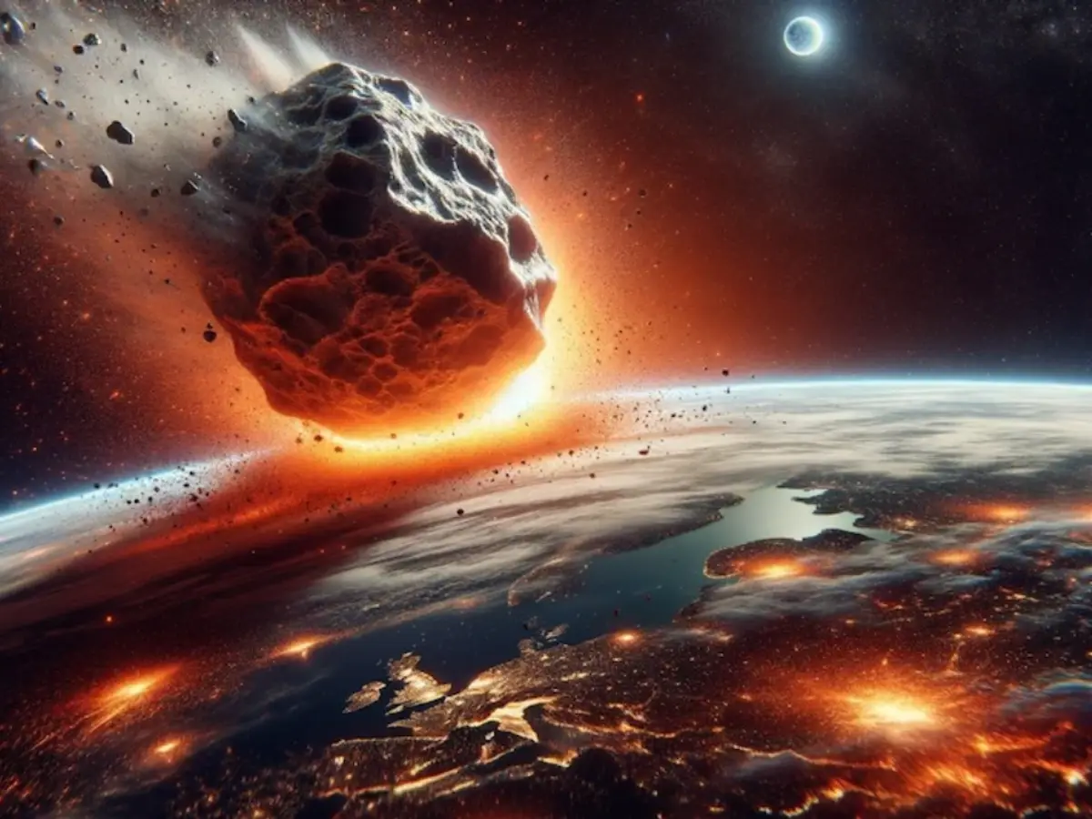 AI generated asteroid warning: Massive Space Rock to Fly Past Earth Sparks Global Buzz!