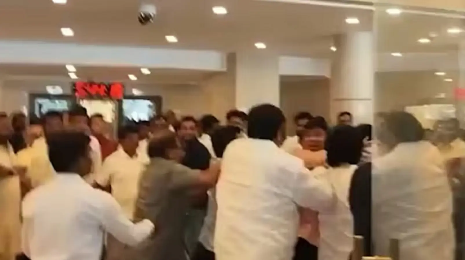 Supporters of BJP, Sharad Pawar’s NCP clash in Maharashtra Assembly lobby | Watch