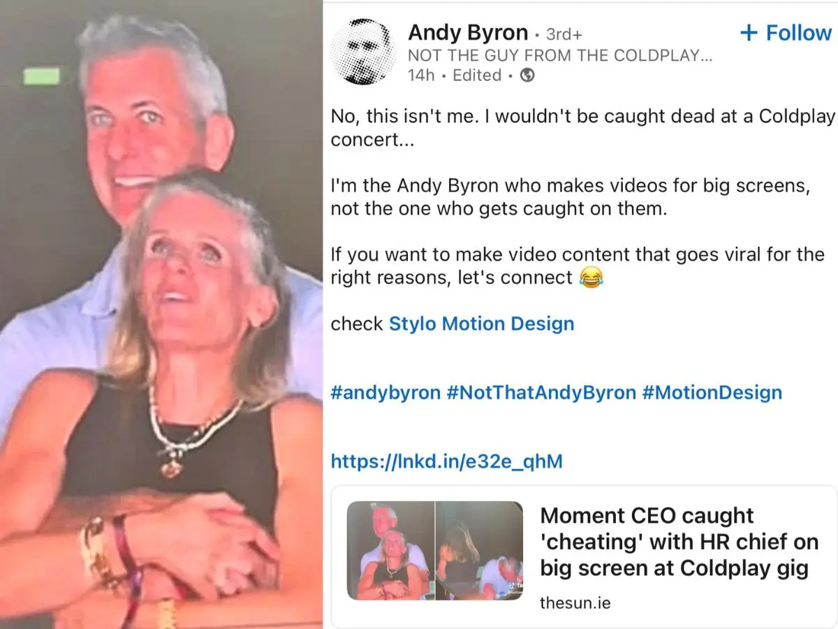 ‘Not the Coldplay guy… I’d rather be dead’: Astronomer CEO Andy Byron’s namesake shares hilarious post denying Coldplay link