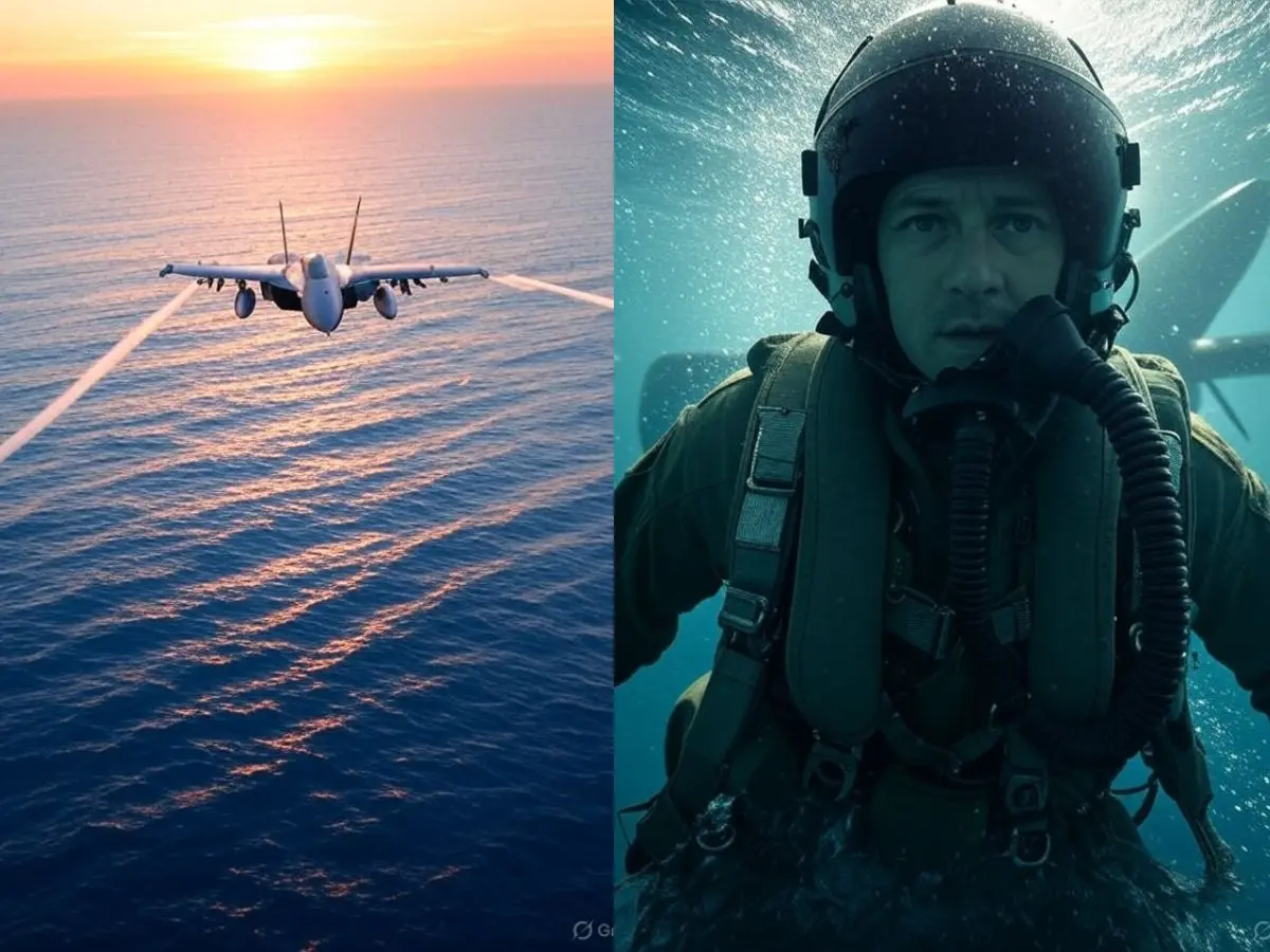 'Trapped in a drowning fighter jet': How an F‑8 pilot pulled off a daring underwater ejection and survived
