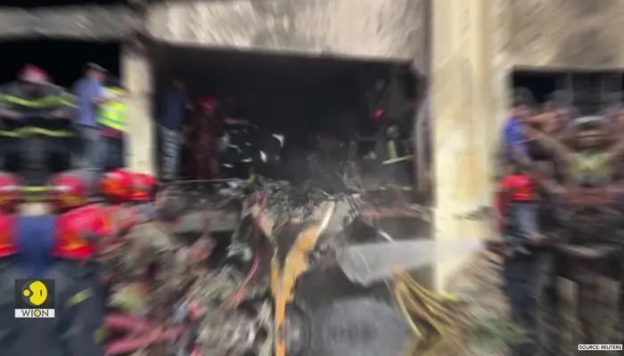 Dhaka Plane Crash:  Raging Flames From Jet Fuel, Panicked Students - Aftermath Of Crash
