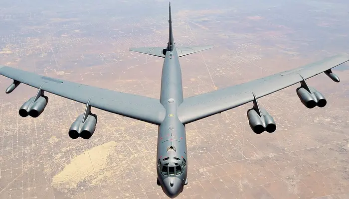 How much fuel does a B-52 bomber consume on a typical mission?
