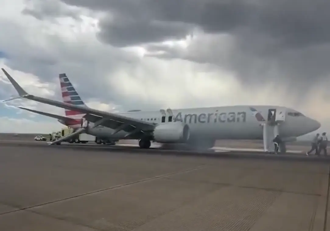WATCH: Passengers evacuated from American Airlines jet as Boeing aircraft catches fire at Denver airport