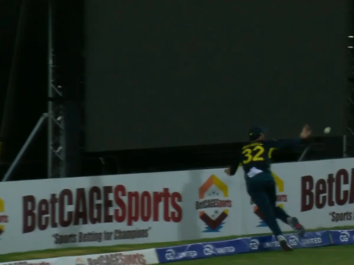 Watch: Glenn 'Spiderman' Maxwell pulls out stunning relay catch to dismiss Romario Shepherd at long-on