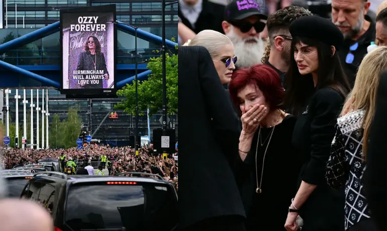 Thousands honour Ozzy Osbourne at UK hometown funeral procession