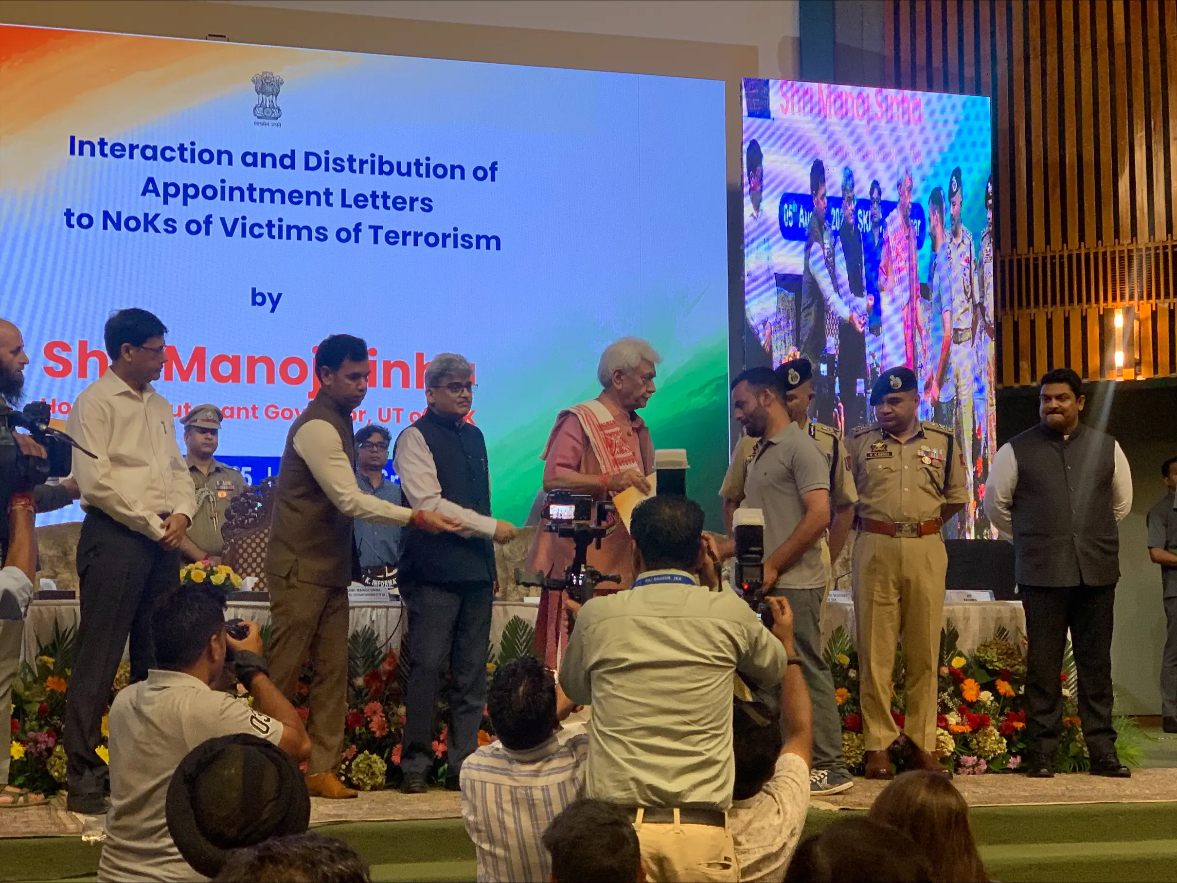 Sixth anniversary of Article 370 abrogation: LG Manoj Sinha hands over 250 appointment letters to family members of terror victims