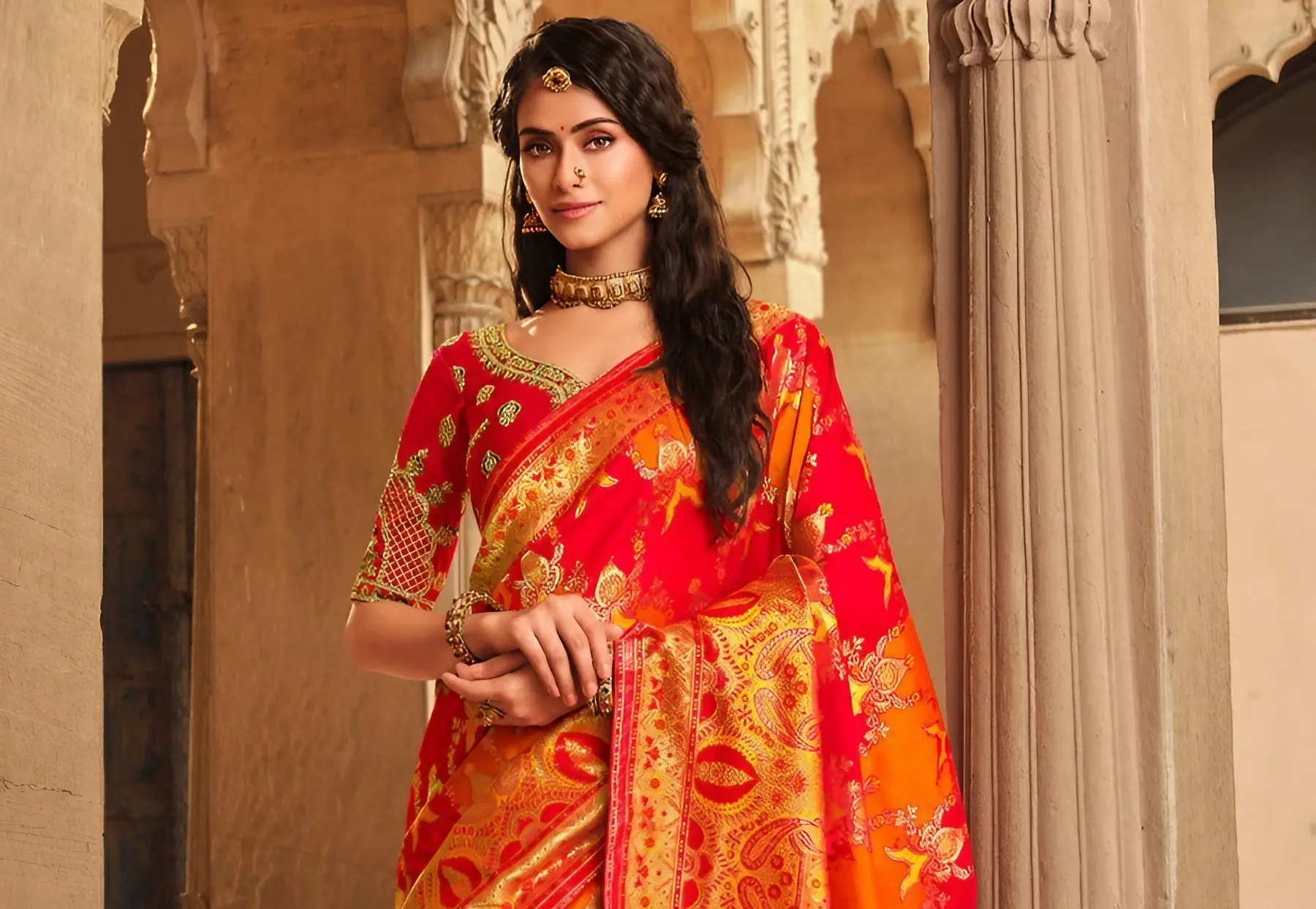 1. The Classical Banarasi Silk Saree