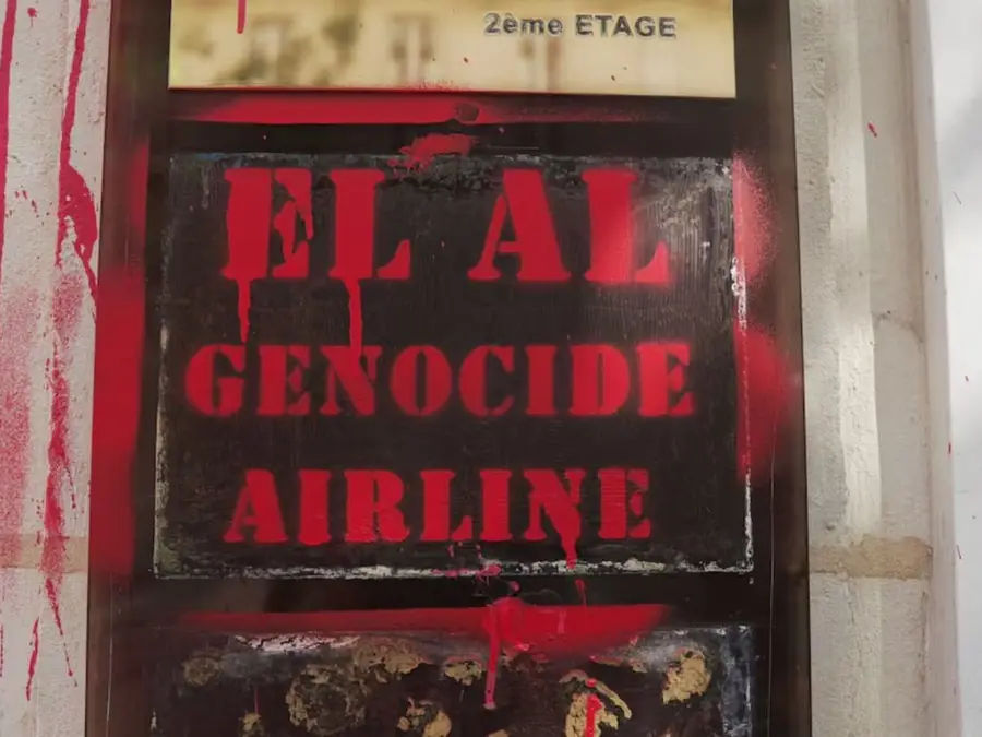 Paris vandalism targets El Al with 'genocide airline' graffiti amid rising Anti-Israel sentiment in Europe