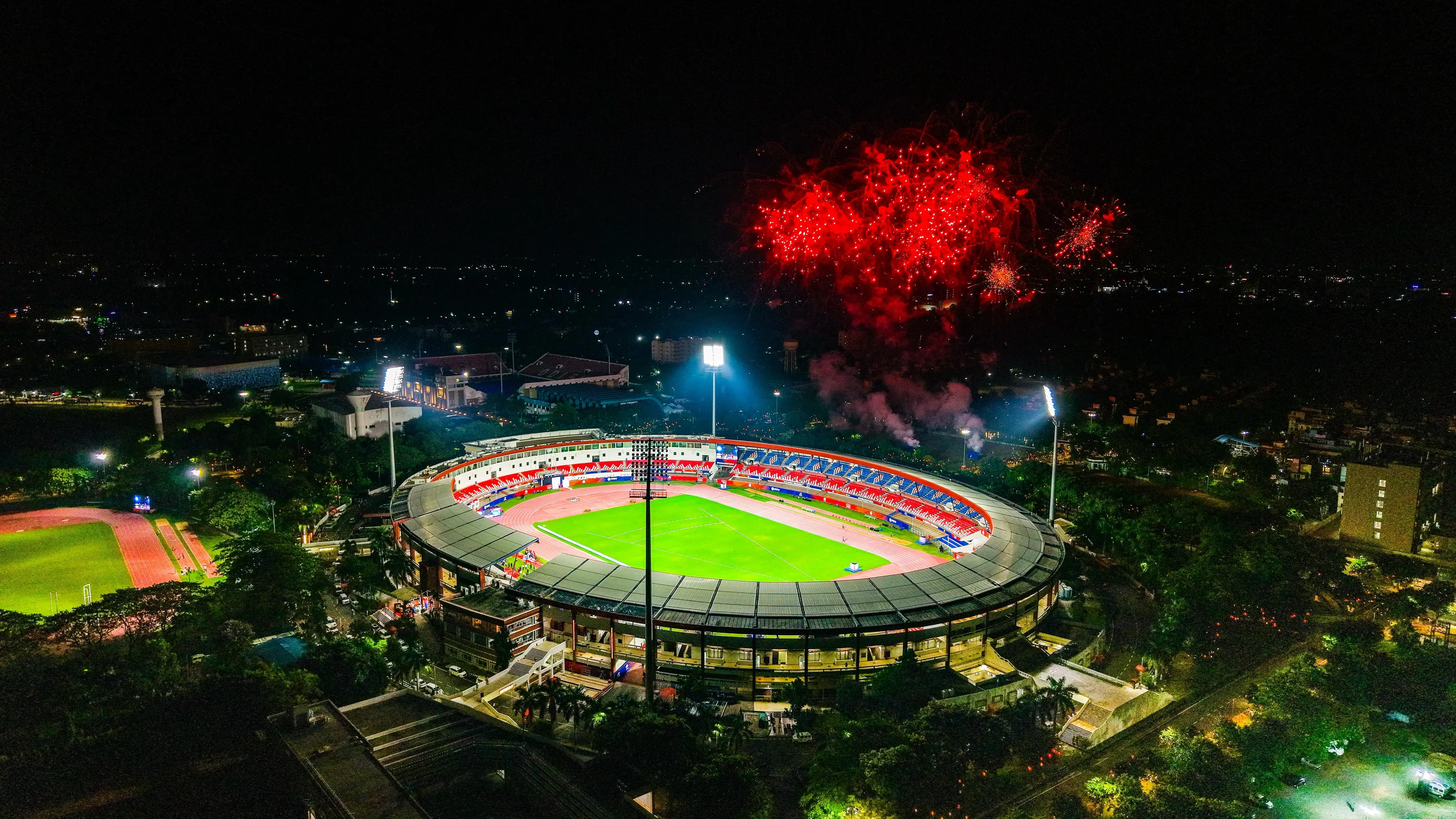 Fireworks at the end of the event