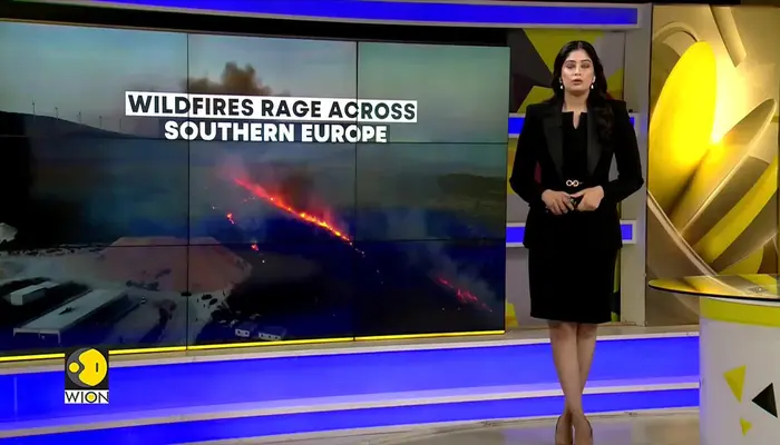 Europe wildfires: Heat & wind fuel fires in Southern Europe