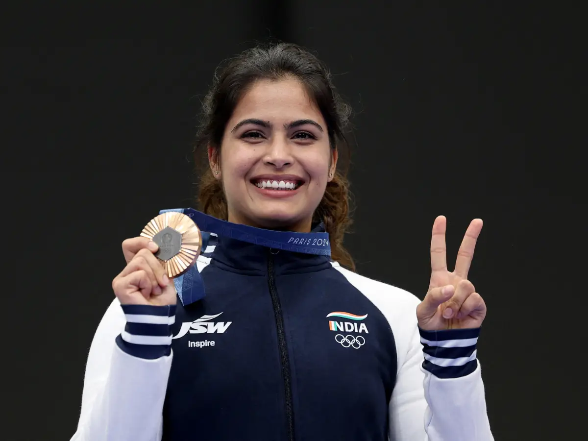 4. Manu Bhaker – Double Bronze Medals at Paris Olympics (2024)