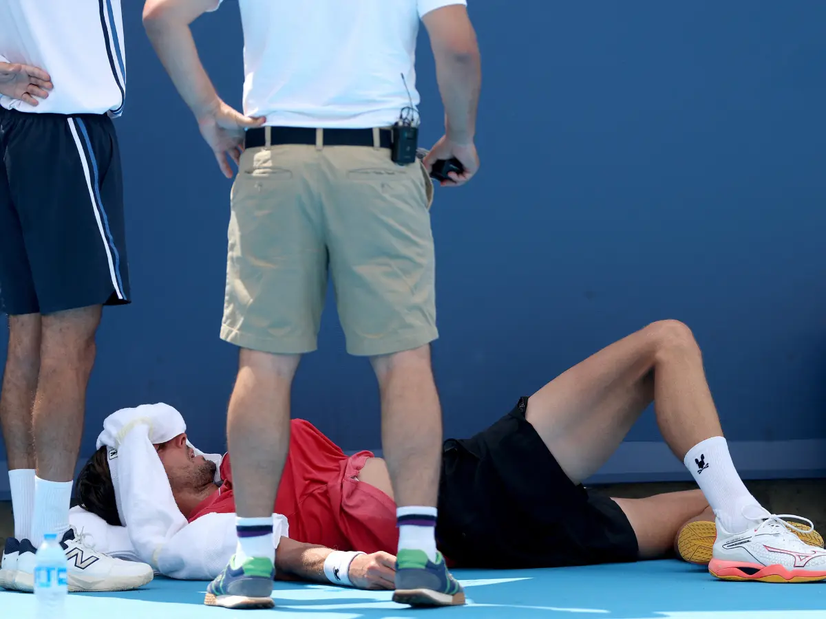 Watch: French tennis star Arthur Rinderknech collapses mid-match as sweltering heat eclipses Cincinnati Open