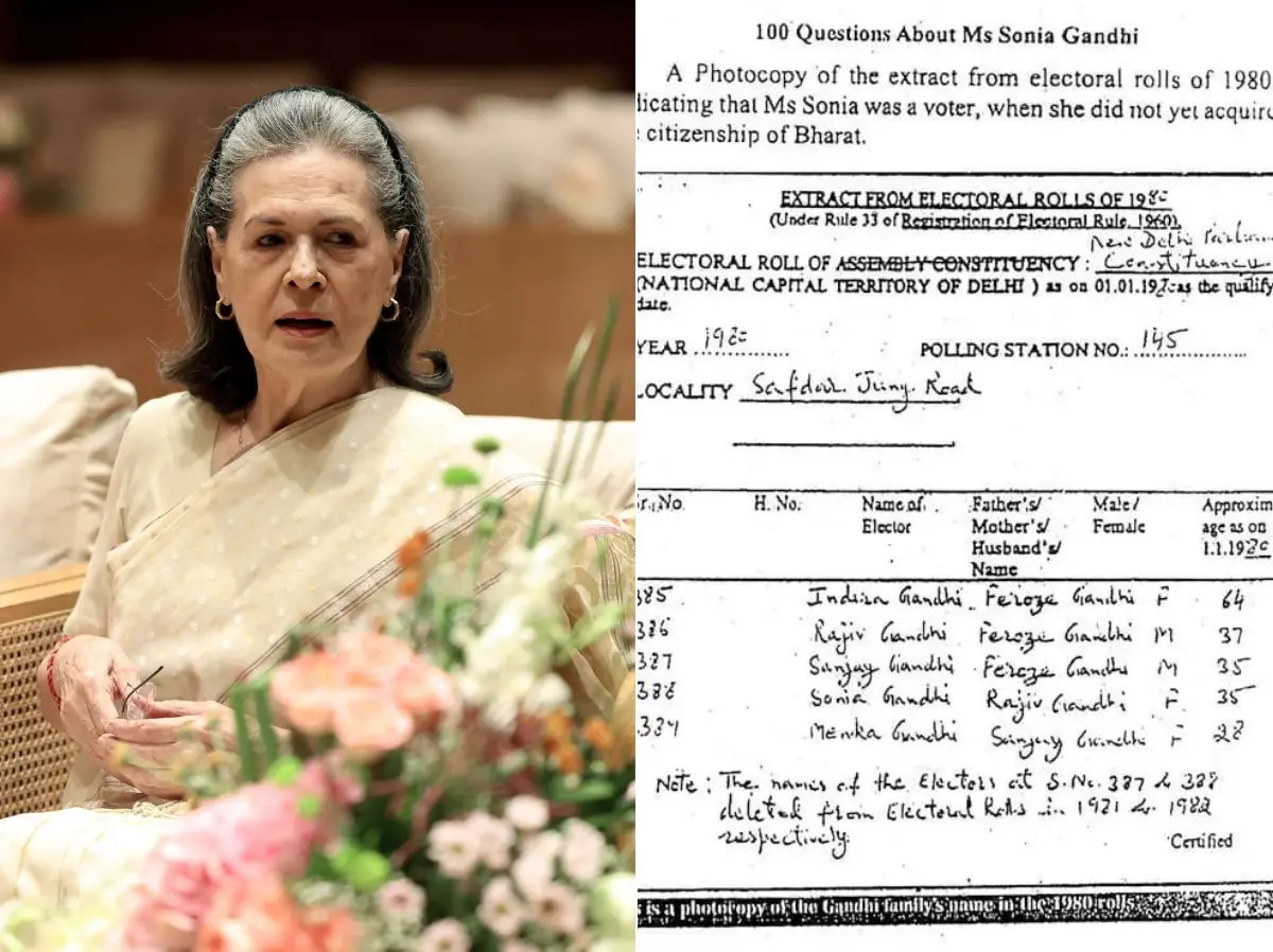 Was Sonia Gandhi’s name added to voter list before she became Indian citizen? BJP exposes ‘blatant electoral malpractice’ Was Sonia Gandhi’s name added to voter list before she became Indian citizen? BJP exposes ‘blatant electoral malpractice’