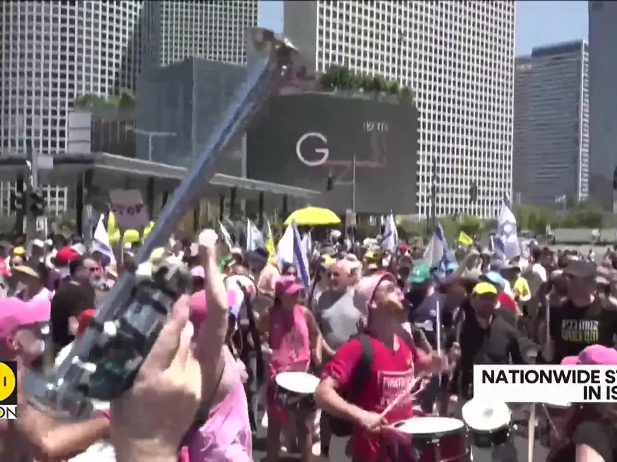 Nationwide Strike in Israel: Protesters Demand Gaza Ceasefire, Hostage Release