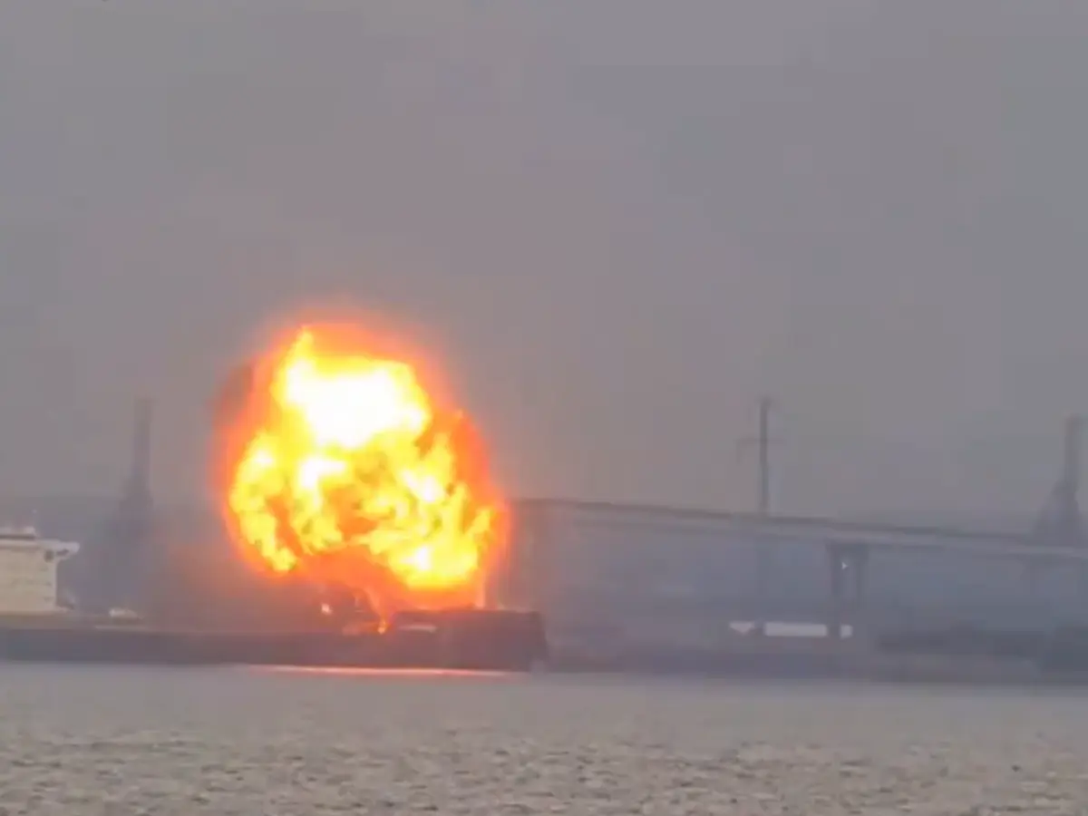 Shocking Fireball Lights Up Baltimore Harbor After Massive Cargo Ship Blast