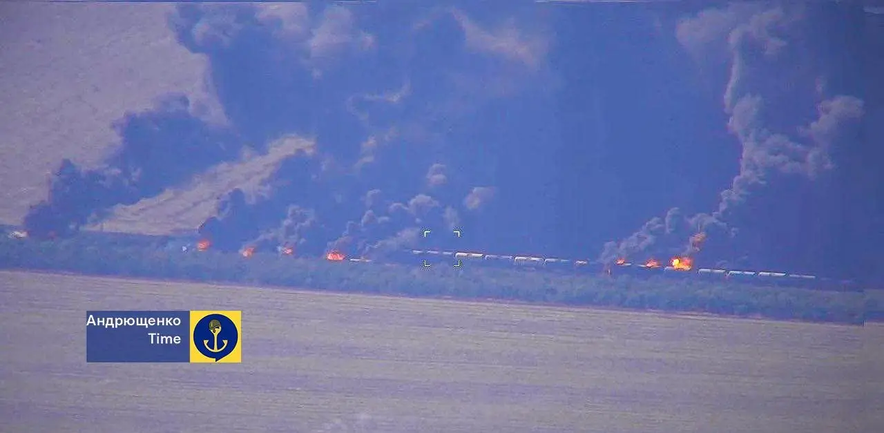Ukrainian forces blast Russian train transporting fuel, destroy railway line in Zaporizhzhia