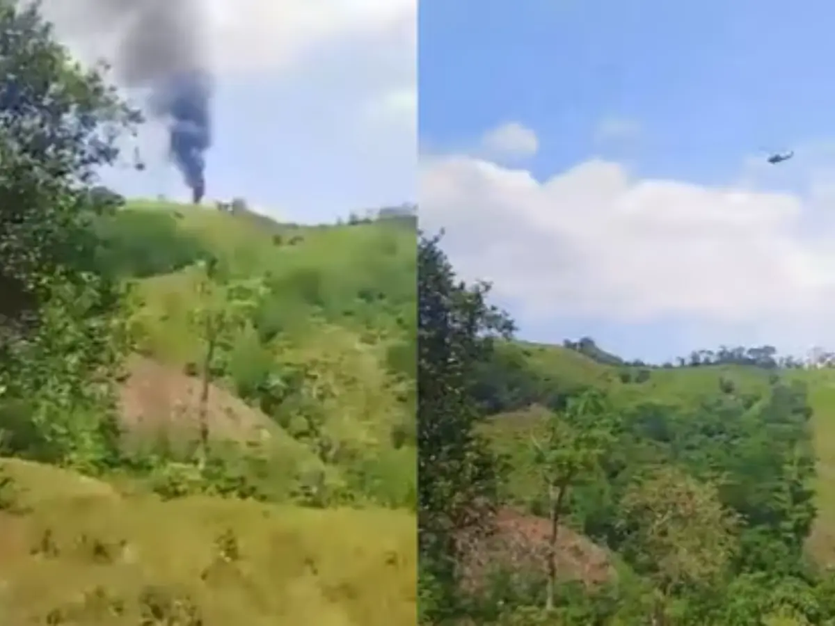 Drone attack on police helicopter in Colombia, 12 officers killed; incident caught on camera