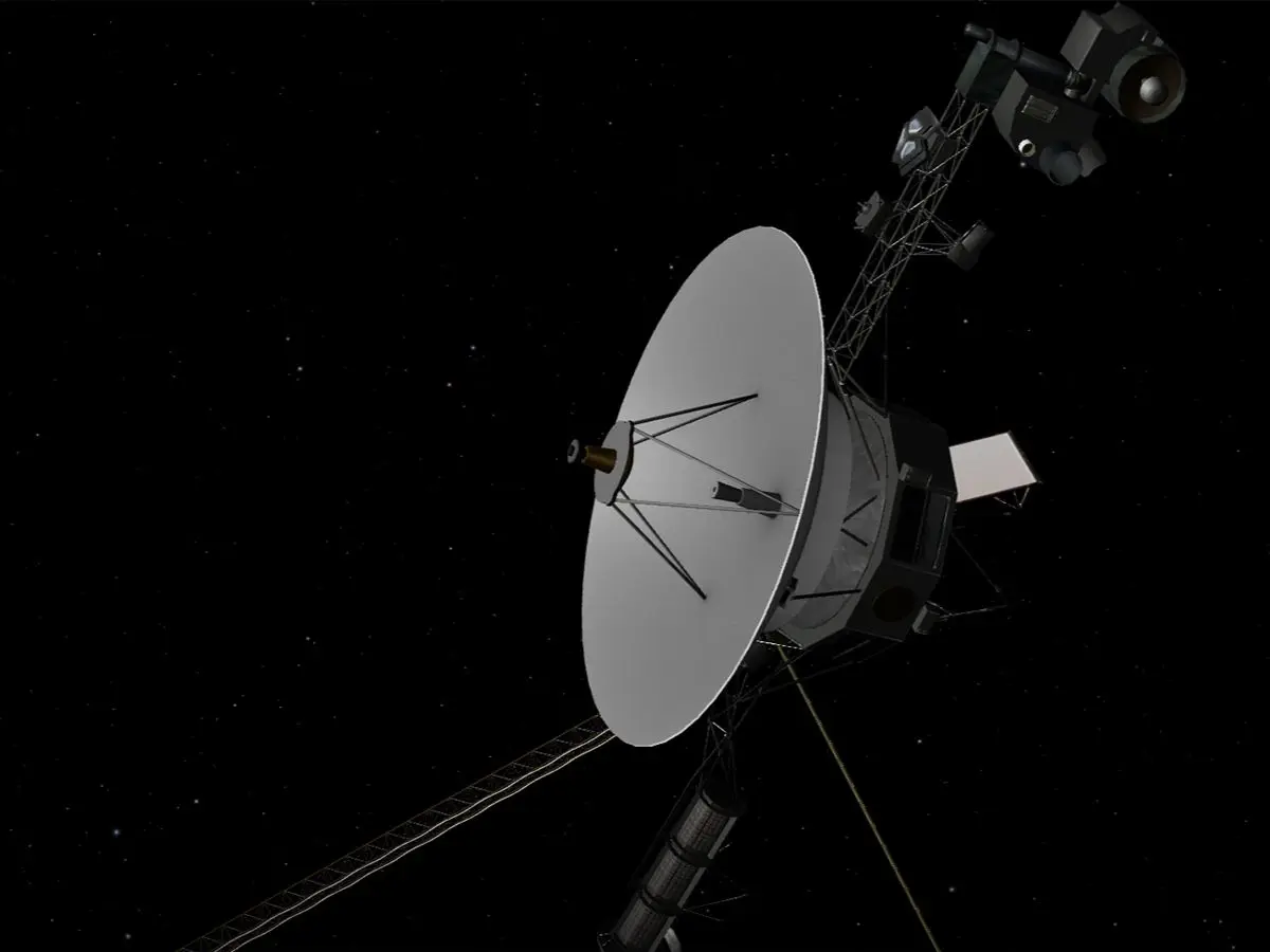 What did Voyager 2 capture in its last image before its cameras fell silent?