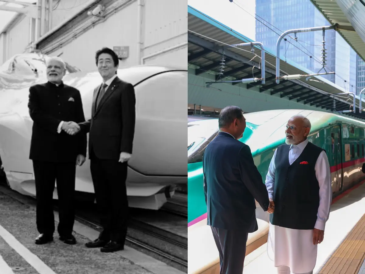 PM Modi recreates 2016 bullet train pic