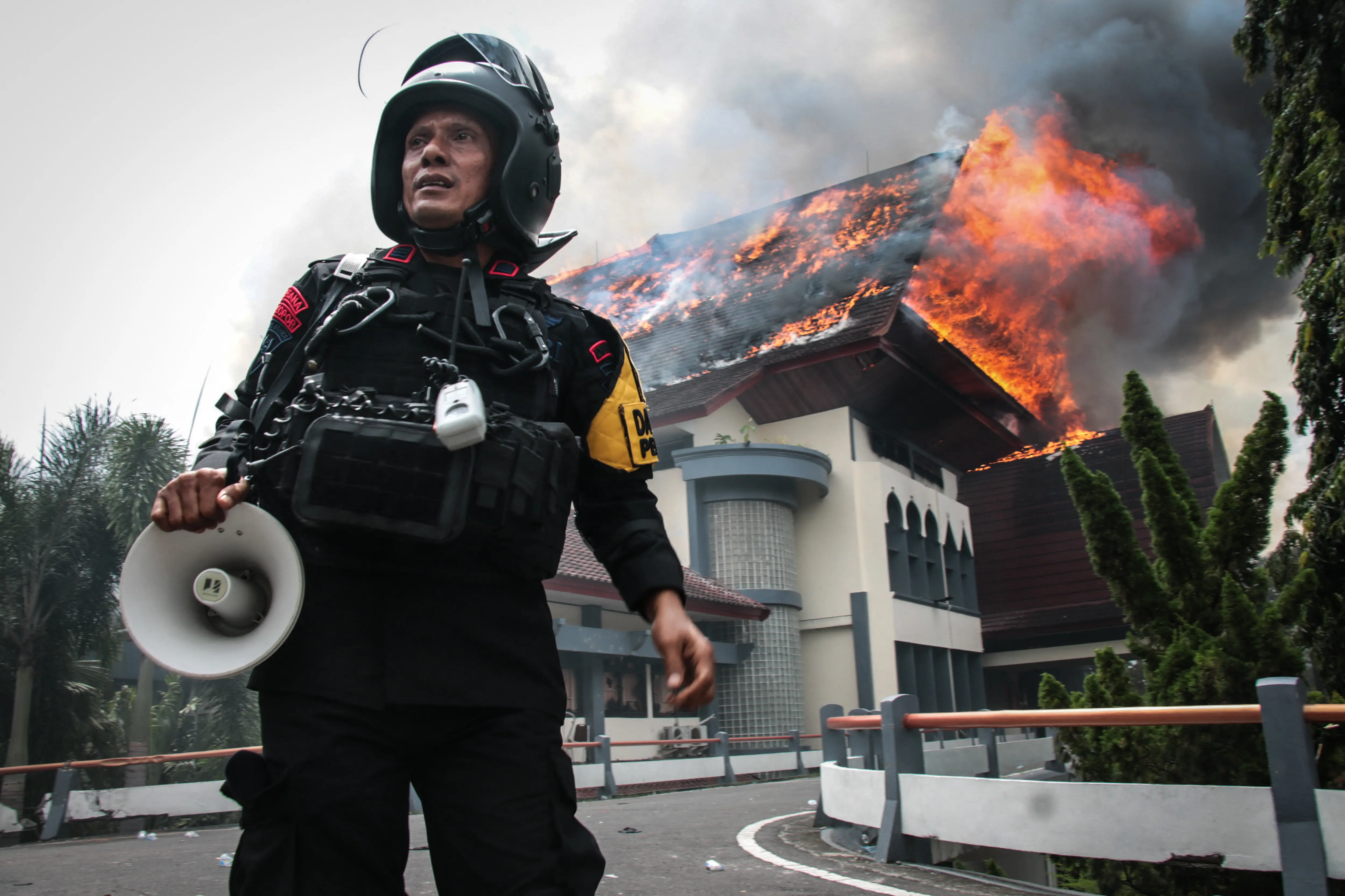 Police vehicle rammed through protestors: Why are anti-government protests in Indonesia turning deadly?