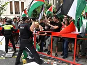 Pro-Palestine protest at finish line ends Vuelta Stage 11 without winner - WATCH