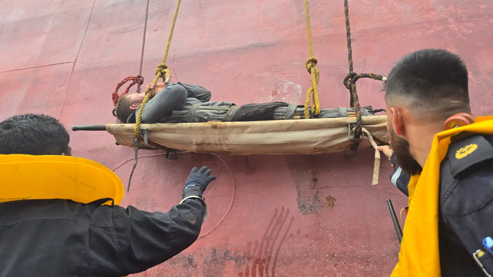 Indian Coast Guard evacuates injured Syrian crew from Cargo ship