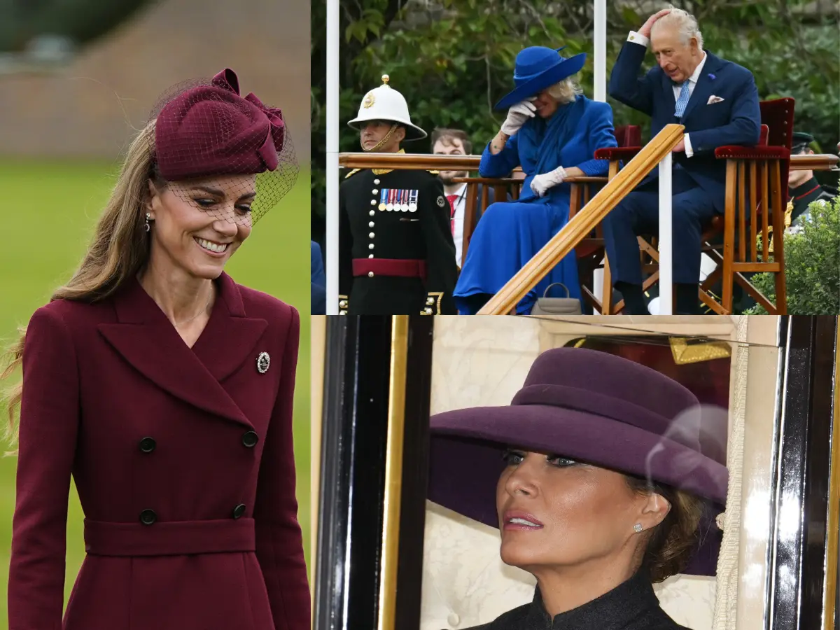 From Melaniaās purple hat to Princess Kate's burgundy dress: How fashion played a message in Trumps' UK visit