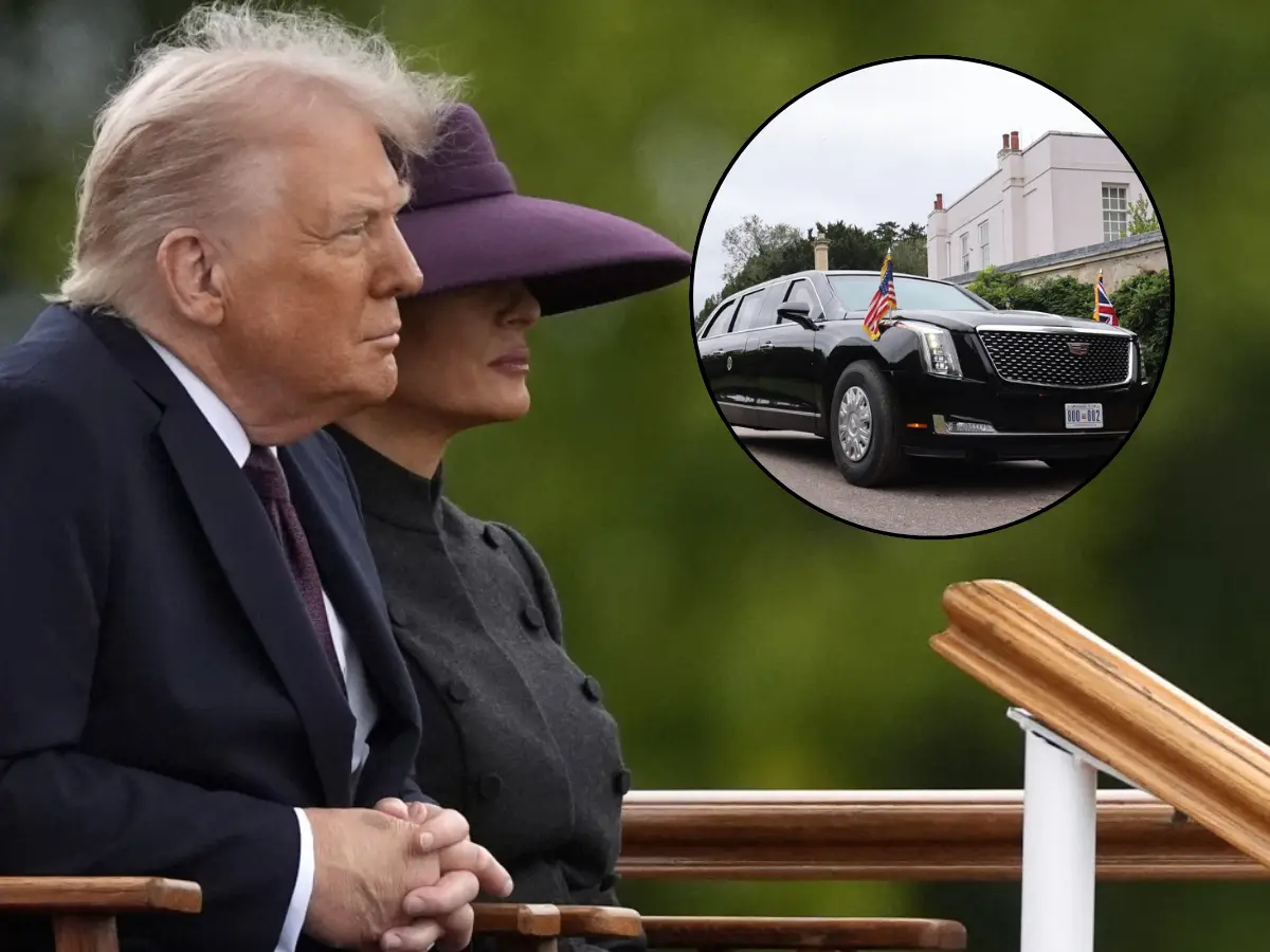 Trump brings ‘The Beast’ to UK - It carries fridge full of his blood type because...